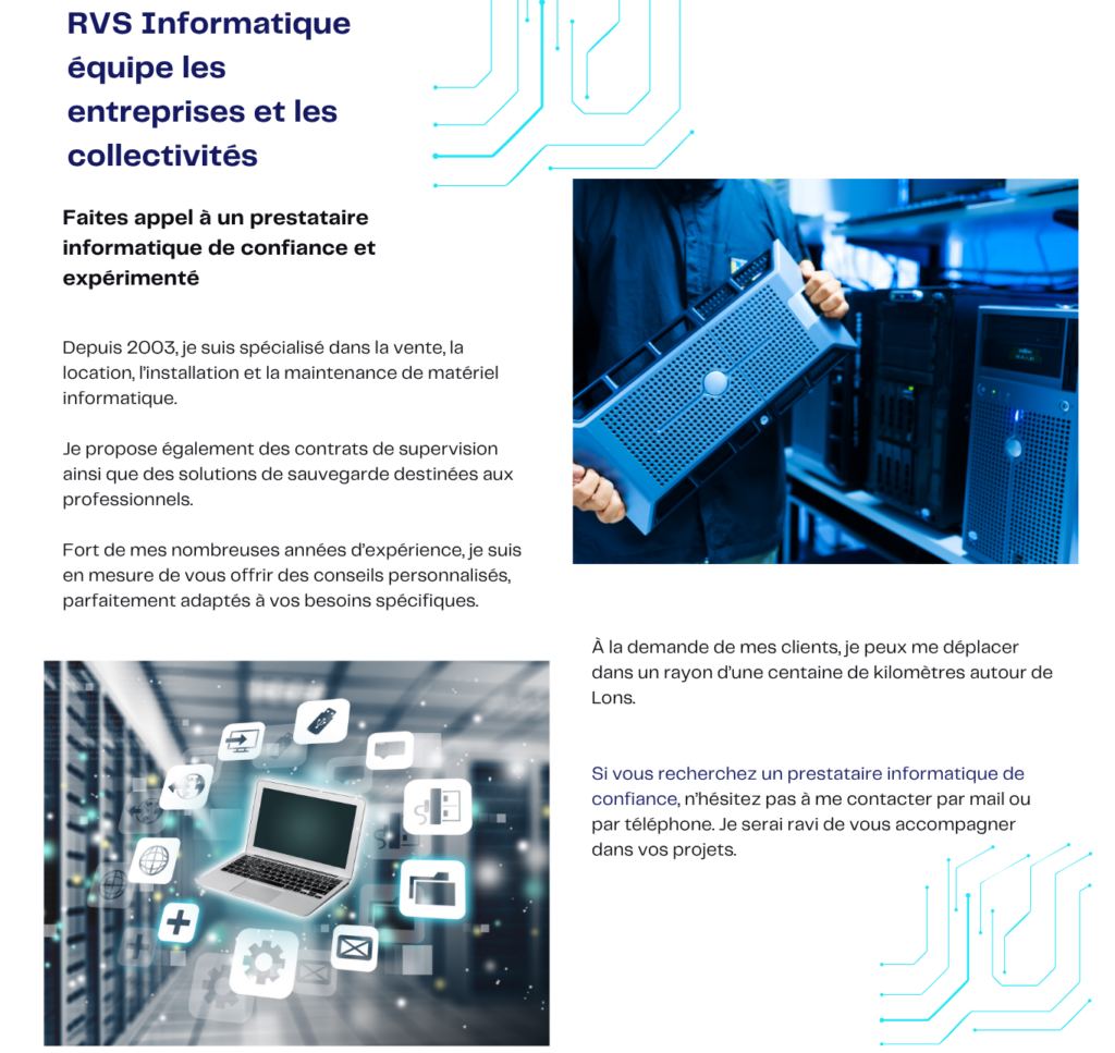 RVS Informatique équipe les entreprises et les collectivités
